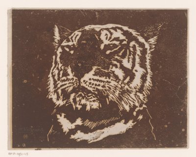 Tiger by Henri Charles Guérard (signed by artist)