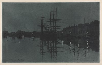 Effect of Moon at Dieppe by Henri Charles Guérard