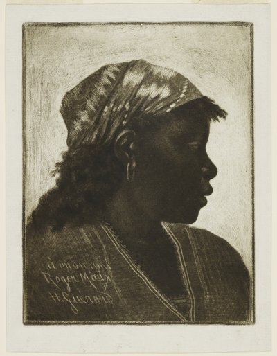 Head of Negress by Henri Charles Guérard
