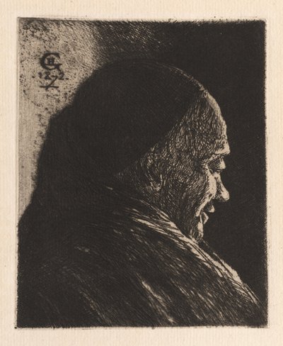 Head of an Old Man by Henri Charles Guérard