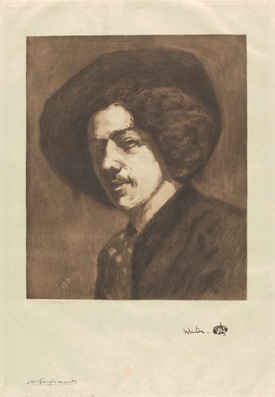 Portrait of Whistler by Henri Charles Guérard