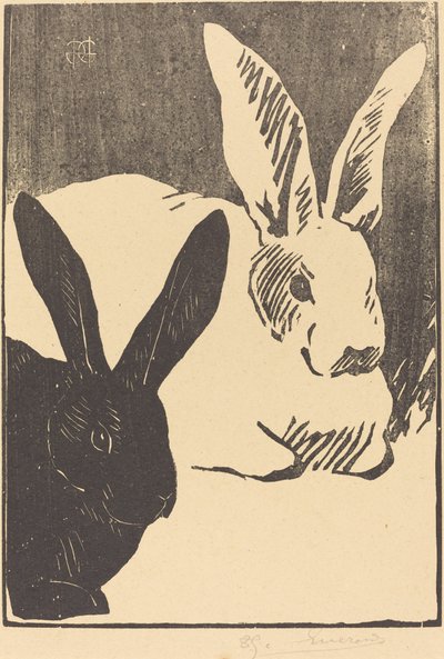 Rabbits by Henri Charles Guérard