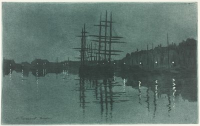 The Basin at Dieppe by Henri Charles Guérard
