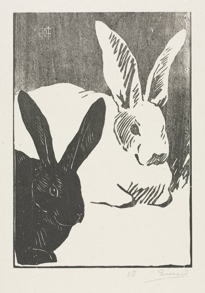 The Rabbits by Henri Charles Guérard