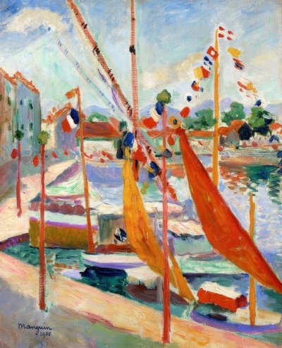 July 14th in St. Tropez by Henri Charles Manguin