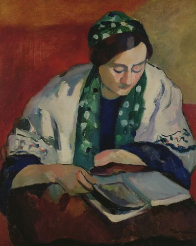 The Reader in the Green Bonnet by Henri Charles Manguin