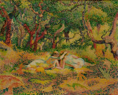 Two Naked Women under a Cork Tree by Henri Edmond Cross