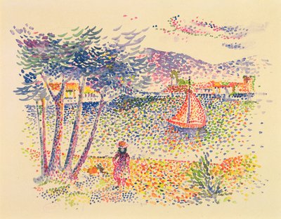 Sailing Boats at the Seaside by Henri Edmond Cross