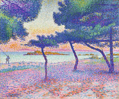 The Beach at Saint-Clair by Henri Edmond Cross