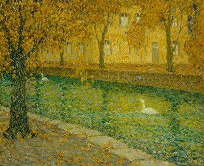 The Canal, Annecy by Henri Eugene Augustin Le Sidaner