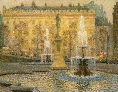 Trafalgar Square, London by Henri Eugene Augustin Le Sidaner