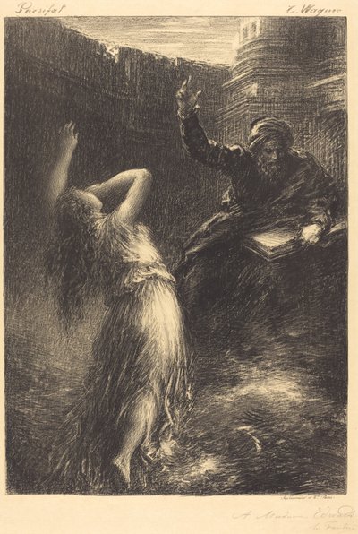Evocation of Kundry (2nd plate) by Ignace Henri Jean Fantin Latour