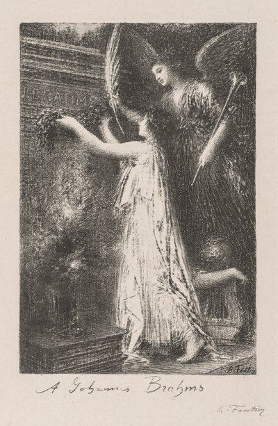 To Johannes Brahms by Ignace Henri Jean Fantin Latour