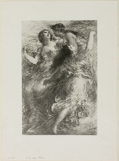 The Rhinegold: Scene I, The Rhinemaidens by Ignace Henri Jean Fantin Latour