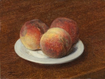 Three Peaches on a Plate, 1868 by Ignace Henri Jean Fantin Latour