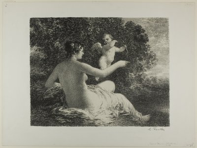Venus and Cupid, Large Plate by Ignace Henri Jean Fantin Latour