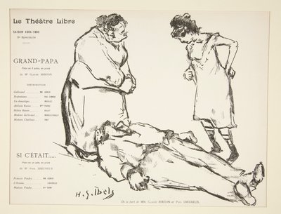 Program of the Free Theater: Grand Papa by Henri Gabriel Ibels