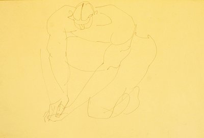 Nude Male Kneeling II by Henri Gaudier Brzeska