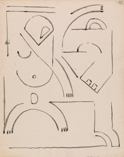 Abstract Figure Composition by Henri Gaudier Brzeska