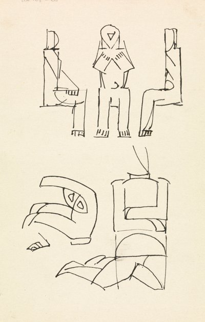 Five Figure Studies by Henri Gaudier Brzeska