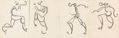 Frieze of Four Dancing Figures by Henri Gaudier Brzeska