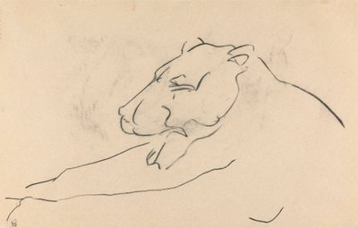 Reclining Lioness by Henri Gaudier Brzeska