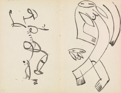 Studies of Two Dancing Figures by Henri Gaudier Brzeska