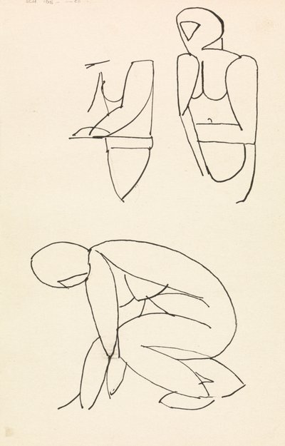 Three Figure Studies by Henri Gaudier Brzeska