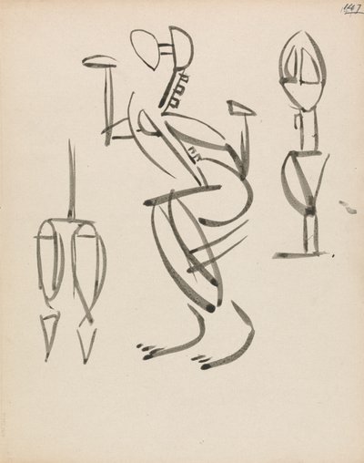 Three Figure Studies by Henri Gaudier Brzeska