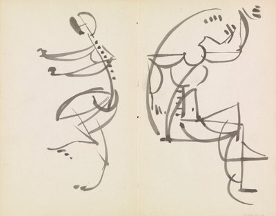 Two Figure Studies by Henri Gaudier Brzeska
