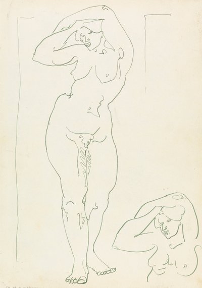 Two Studies of a Female Figure by Henri Gaudier Brzeska