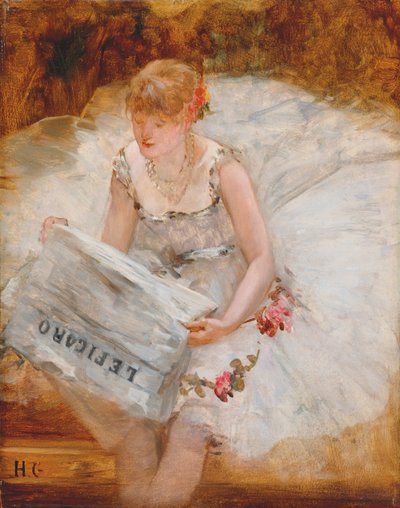 Ballerina Reading Le Figaro by Henri Gervex