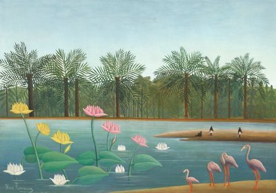 Flamingos by Henri J.F. (1844 1910) Rousseau