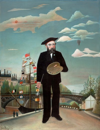 Myself: Portrait-Landscape by Henri J.F. 1844 1910 Rousseau