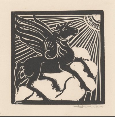 Winged Horse by Henri Jonas (signed by artist)