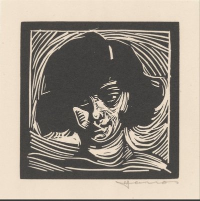 Head of a Woman by Henri Jonas (signed by artist)