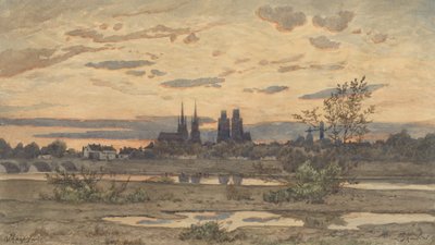 A View of Moulins, ca. 1850-60 by Henri Joseph Harpignies