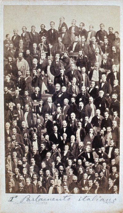 The First Italian Parliament 1861 by Henri Le Lieure