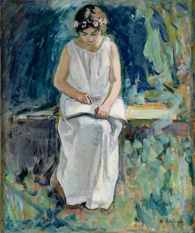 Girl Reading by Henri Lebasque
