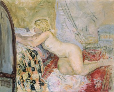 Nude Lying Against a Bed by Henri Lebasque