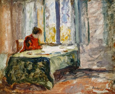 Woman Sewing by Henri Lebasque