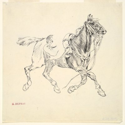 Military Horse by Henri Louis Dupray