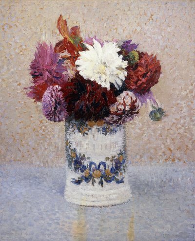 A Bouquet of Dahlias by Henri Martin
