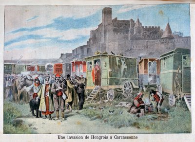 Hungarian gypsies outside Carcassonne, France, 1898 by Henri Meyer