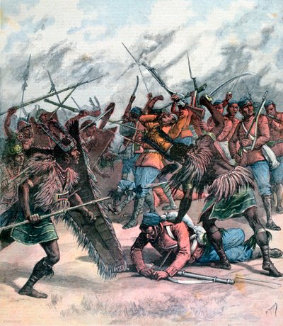 Insurrection in Manpur, India, 1891 by Henri Meyer