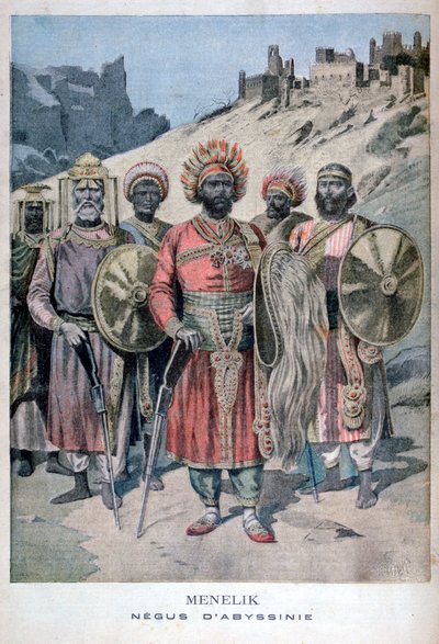 Menelik II of Abyssinia, 1895 by Henri Meyer