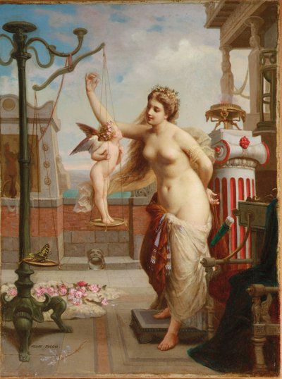 Weighing Cupid by Henri Pierre Picou