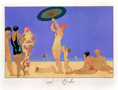 At the Lido, 1920 by Henri Reidel