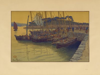 Arrival of Boats at Tréboul by Henri Rivière
