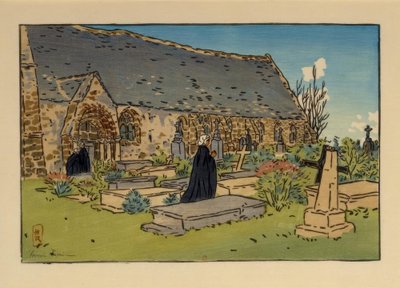 Cemetery and Church of Perros-Guirec by Henri Rivière
